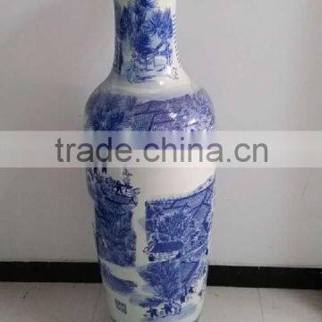 2016 hot sale high quality Ming dynasty blue and white porcelain large ceramic vase                        
                                                Quality Choice