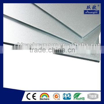 silver brushed aluminum composite panel