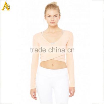 China manufacturer free design long sleeve women t shirt plain