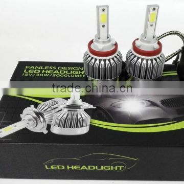 Super bright auto led headlamp bulbs COB 30W H4 H7 H11 H13 H1 car led headlight conversion kit