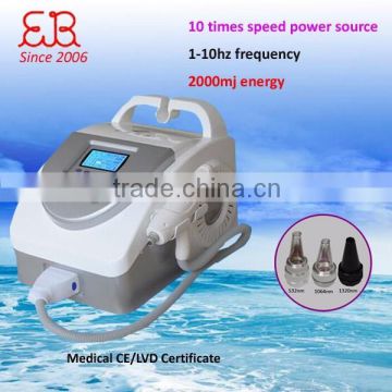 Portable Q Switched Nd Yag Laser Tattoo 1000W Removal Body Tattoo Removal Machine For Sale 1500mj