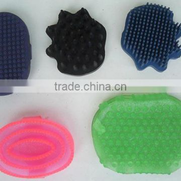 Horse rubber curry comb & jelly scrubber