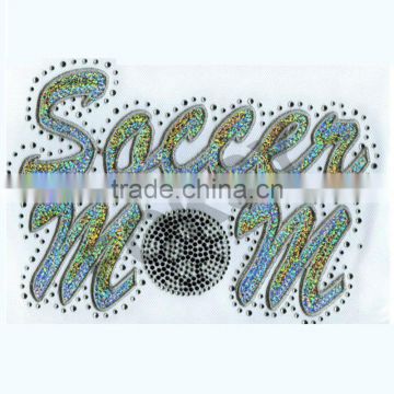 soccer mom embroidery and sequins design FOKSY