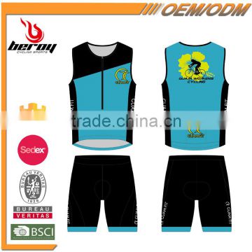 BEROY Custom Made Cycling Vest, Sublimation Printing Cycling Jersey Sets for Women