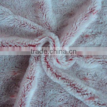 100% polyester embossing print plush/toy fabric