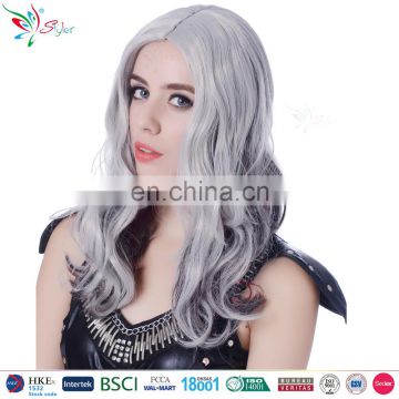 2017 Styler Brand synthetic hair fashion gray curly wig