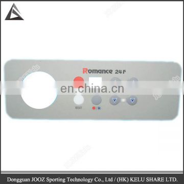 customized plastic control panel with button hole