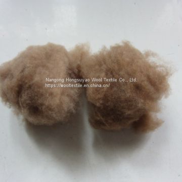 Brown Color Good Wear Resistance Pure Alpaca Wool Fiber Raw Camel Hair
