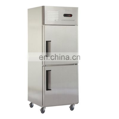 2 door vertical stainless steel refrigerator chiller