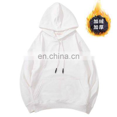 hot selling custom Winter plus size hoodies with logo blank fleece lining men hoodies sweatshirt