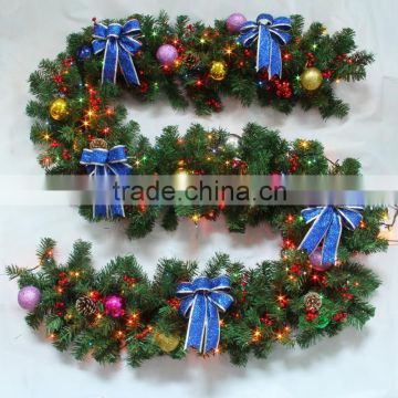 2015 customized length decorative christmas garland for shopping mall