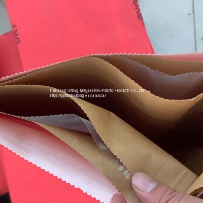 ship paper garbage bag green kraft paper flat mouth type double layer paper