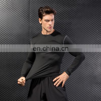 Men Long Sleeve Gym Quick Dry T Shirt Jogging Sport Bodybuilding Oversized Sweatshirts