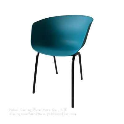 Plastic Armchairs with Thin Iron Legs DC-P07H