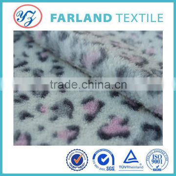 pink leopard coral fleece fabric for couple pajamas,thick blanket,alibaba china supplier