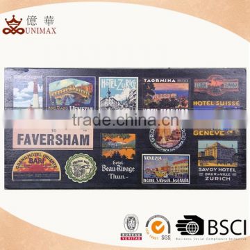 Factory made cheap wooden wall sign for sale