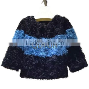 QD30978 Winter Real Lamb Fur Jacket Overcoat Short Design Genuine Lamb Fur Jacket Warmer Clothes 2015