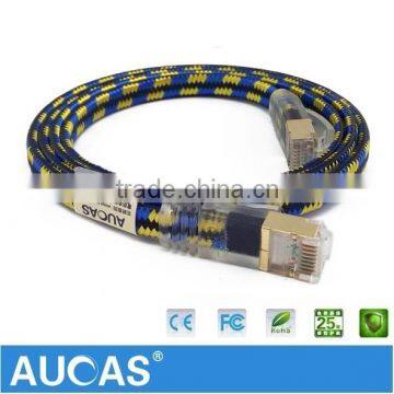 Black Network 1000MHz High Speed FTP Category 7 Cable Flat Ethernet Cable