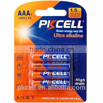 Wholesale OEM or PKCELL logo 1.5v aaa/lr03 alkaline battery