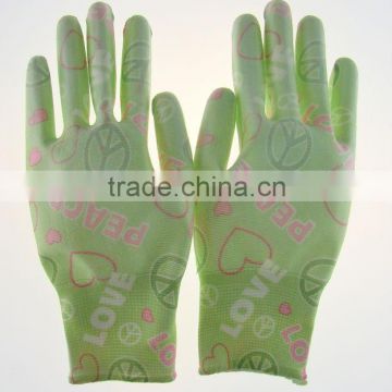 cheap price patterned garden gloves