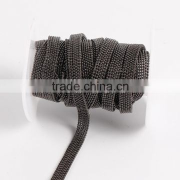 Black color small pearl hot fix transfer tape/chain for decrative garment