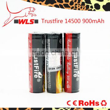 In stock!!! Vapcell newest Trustfire 900mAh 3.7v icr 14500 li-ion rechargeable battery
