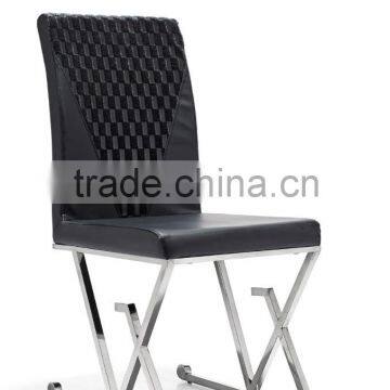 Z613 china made home furniture Black leather Metal Material dining chair