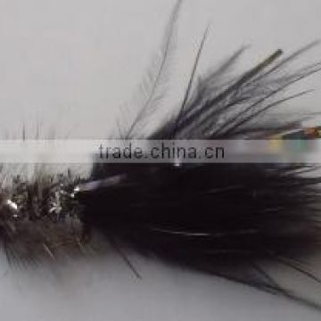 Silver Humungus booby (black tail) (Streamer trout Fly)