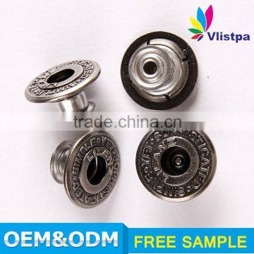 All types of buttons jeans buttons and rivets metal tack buttons for jeans