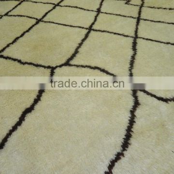 Beige color with black square custom carpet for USA market handtufted carpet