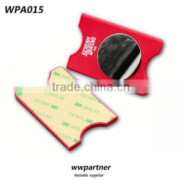 Silicone Credit Card Holder with small mirror For Mobile Phone