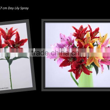 Artificial Flower MP Day Lily Spray With 3 Flowers
