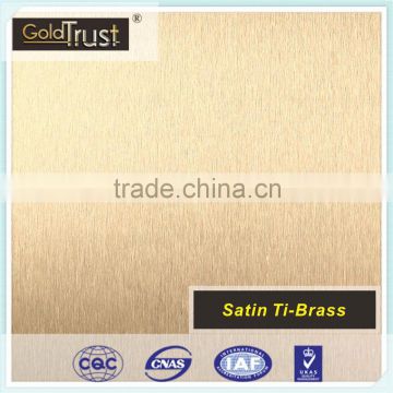 300 series satin /no.4 brush finish ti-brass color stainless steel decorative sheet for elevator parts
