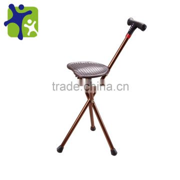 LED lighting folding tripod stool elderly cane, crutch with radio electronic intelligence folding stool