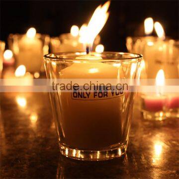 Scented Soy Pillar Candles in Clear Glass