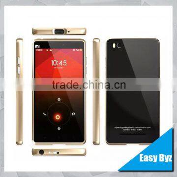 Tempered Glass Back Cover Aluminum Metal Bumper Case For Xiaomi MI 4C