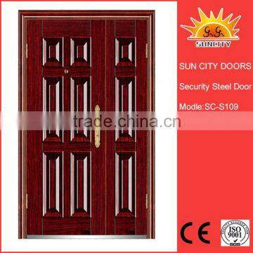 SC-S109 2016 good quality new steel door new model,front design door