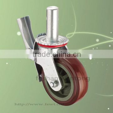 Heavy Duty PVC Wheel Scaffolding Locking Caster For Furniture