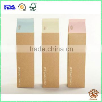 Wholesale Custom Printed Kraft Facial cream Packing box with recycle Material