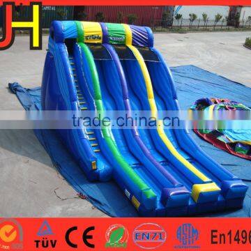 2016 Triple Splash Adult Size Giant Inflatable Water Slide With Pool