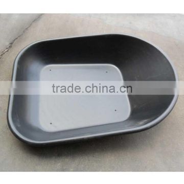 4CUFT 58 Liter Black PP HDPE Poly Tray for Wheelbarrow