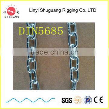 Manufacturer Supply Welded Structrue DIN5685 Galvanized Steel Long Chain