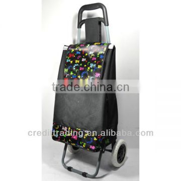 Black Fashion Shopping Trolley Bag with Strong Shelf
