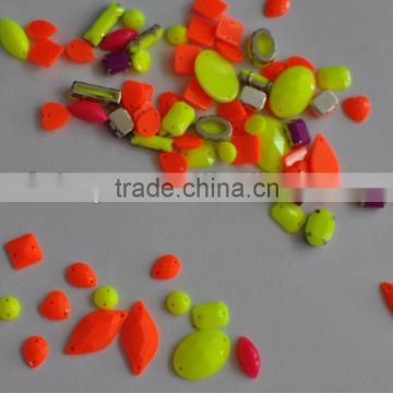 New Arrival Neon color rhinestones sew on stone for clothing