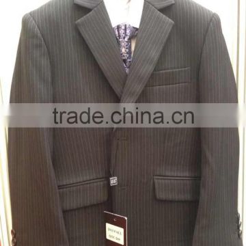 Cultivate one's morality version lapel vertical stripes single-breasted