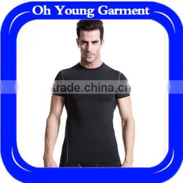 Men's Compression Tight Underwear Men Suit Base Layer Short Sleeve T-Shirts Muscle Sportwear Athletic Sports Gym Running T-Shirt