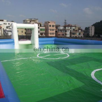 Airtight inflatable water football pitch