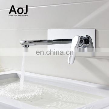 2018 Bathroom Cold Water Concealed Wash Faucet Shower Room Brass Chrome Plate Bath Mixer Basin Sink Waterfall Faucet