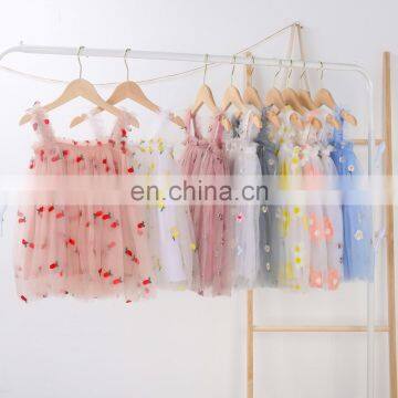 Baby Girls Dress Embroidery Flowers INS 2020 Summer Princess Dress Wholesale