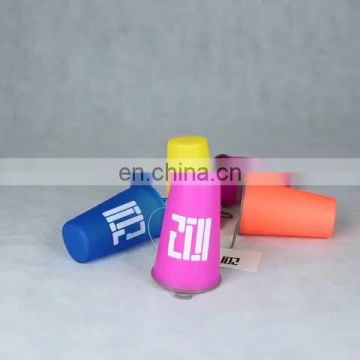 Lemon green portable collapsible custom novelty drinking cup food grade folding tpu water cup